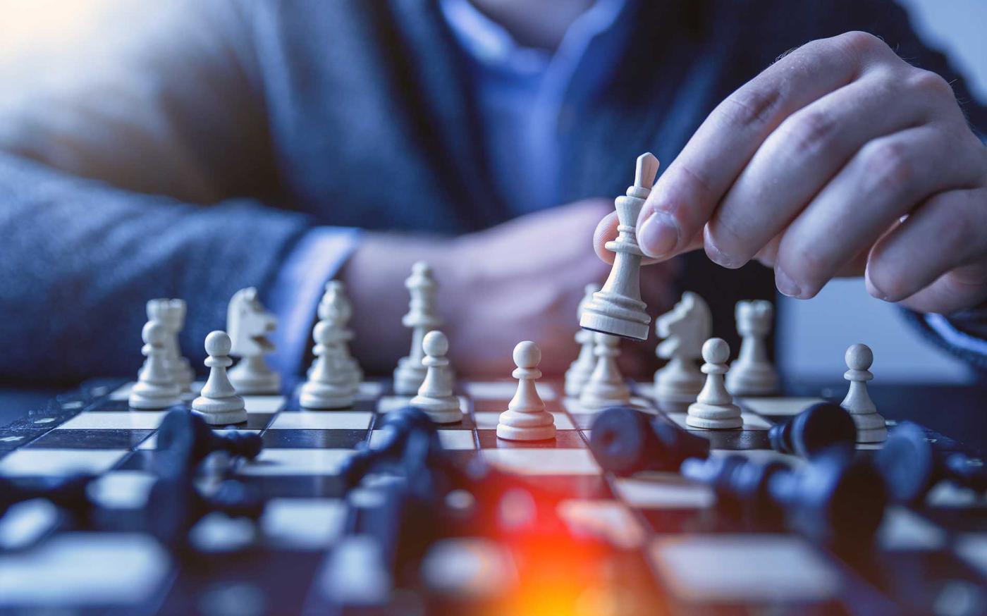 Man playing chess