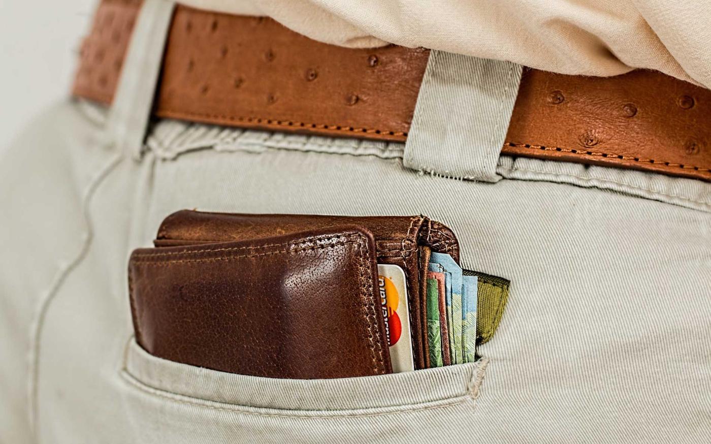 Wallet in man's pocket